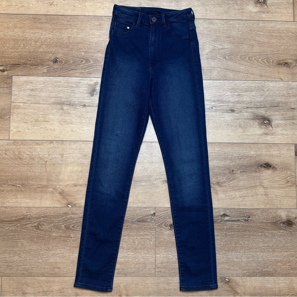 H&M Women's Dark Blue Denim High Waist Jeans Size 25 Jeggings